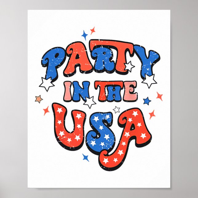 Affiche Fête Aux Etats-Unis 4 juillet Fête De L'Indépendan (Devant)
