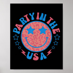 Affiche Fête Aux États-Unis 4 Juillet Sourire Prépa 