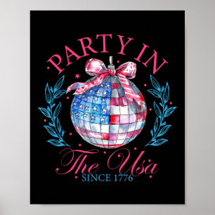 Affiche Fête Aux États-Unis Coquette 4 Juillet Femmes Fill