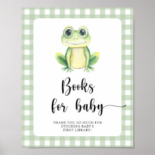 Affiche Fête bébé grenouille - livres pour bébé