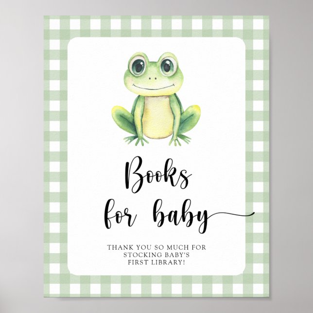 Affiche Fête bébé grenouille - livres pour bébé (Devant)
