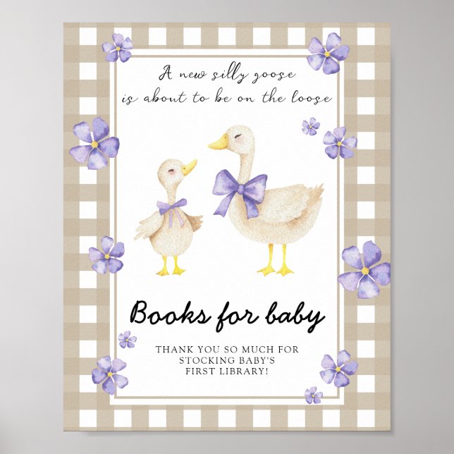 Affiche fête bébé oie - livres pour bébé (Devant)