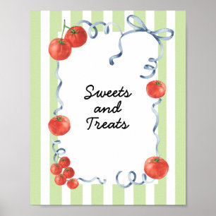 Affiche Fête bébé Tomate Sucreries & Friandises