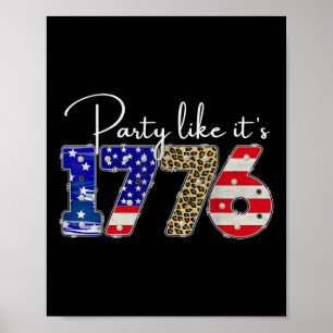 Affiche Fête Comme Il Est 1776 Drôle Juillet 4 Fête Comme