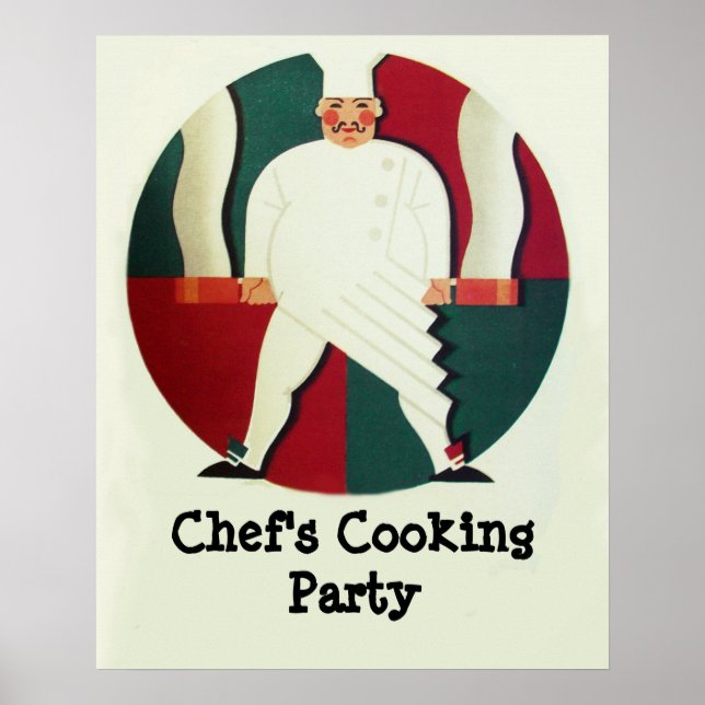 Affiche FÊTE CUISINE DU CHEF DE RESTAURANT Culinaire (Devant)