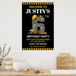 Affiche Fête d'anniversaire de 6 ans de Construction Migno