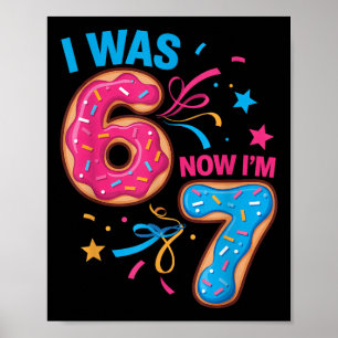 Affiche Fête d'anniversaire de 7 ans avait 6 ans maintenan