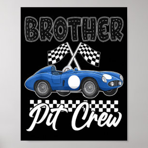 Affiche Fête d'anniversaire de course de voiture de course