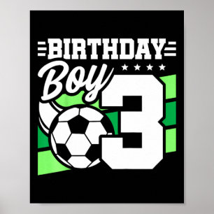 Affiche Fête d'anniversaire de football pour enfants - Gar