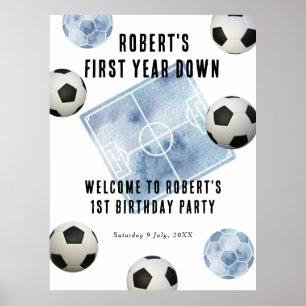 Affiche Fête d'anniversaire de première année de football