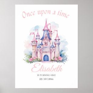 Affiche Fête d'anniversaire de princesse Château de conte 