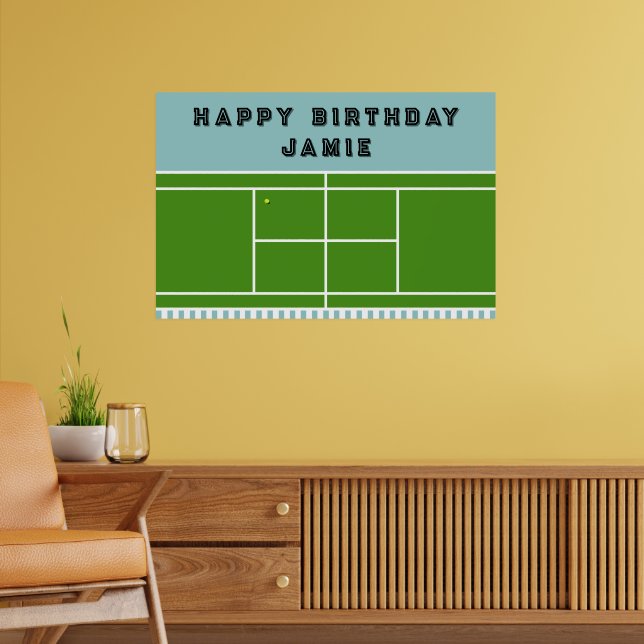 Affiche Fête d'anniversaire de tennis (Salon 2)