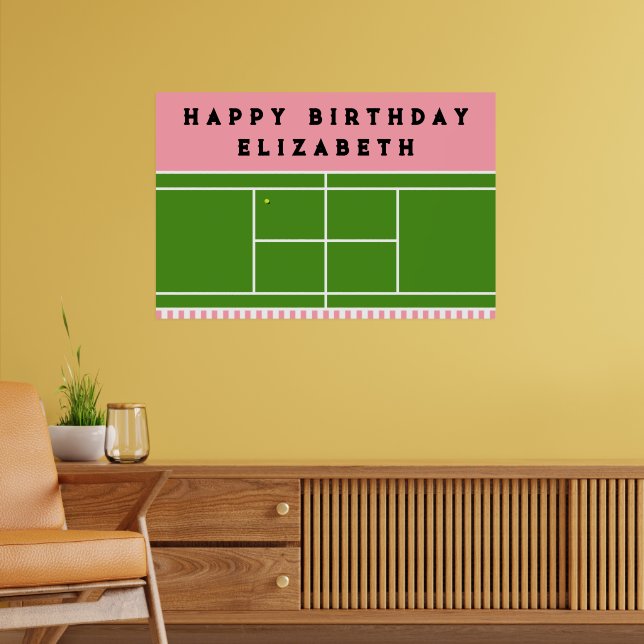 Affiche Fête d'anniversaire de tennis (Salon 2)