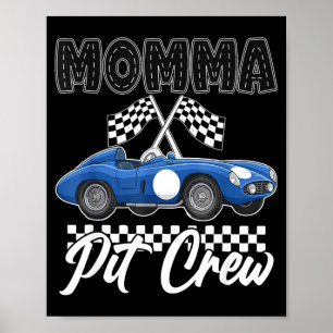 Affiche Fête d'anniversaire de voiture de course famille d
