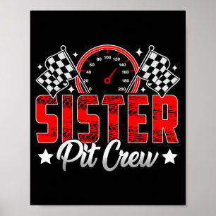 Affiche Fête d'anniversaire de voiture de course Famille s