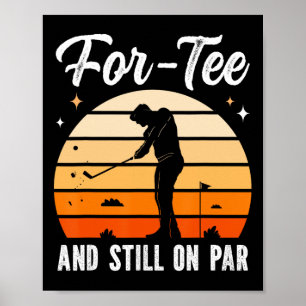 Affiche Fête d'anniversaire des 40 ans de golf Quarante an
