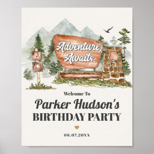 Affiche fête d'anniversaire du parc national
