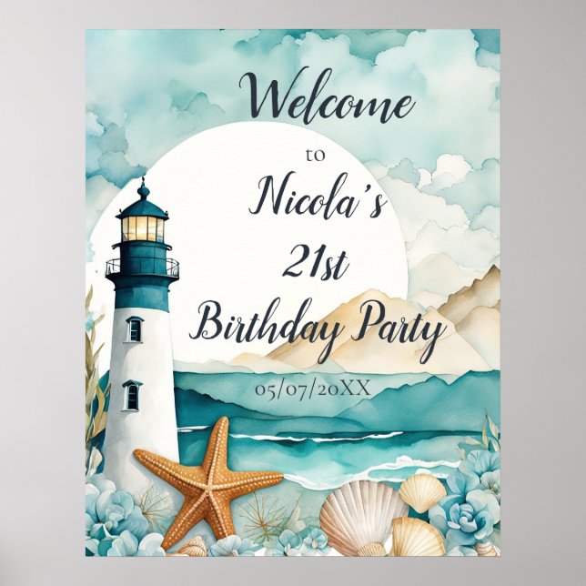 Affiche Fête d'anniversaire du phare nautique (Devant)