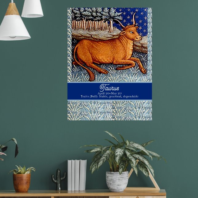 Affiche Fête d'anniversaire du signe du zodiaque Taureau (Salon 1)