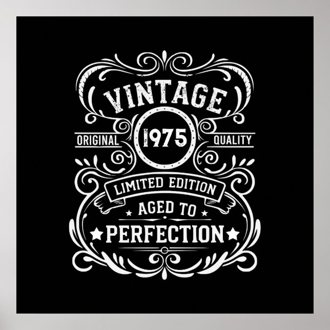 Affiche Fête d'anniversaire personnalisée cinquante 50 ans (Devant)