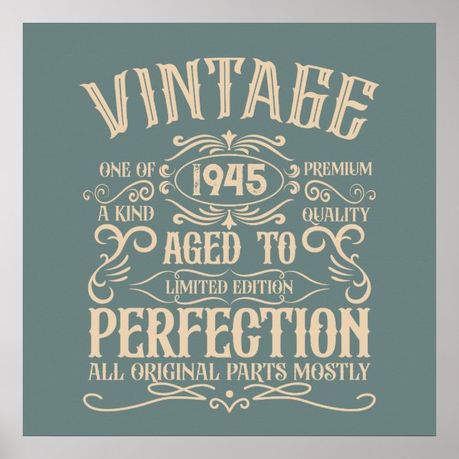 Affiche Fête d'anniversaire personnalisée quatre-vingts vi (Devant)