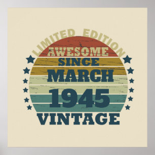 Affiche Fête d'anniversaire personnalisée quatre-vingts vi