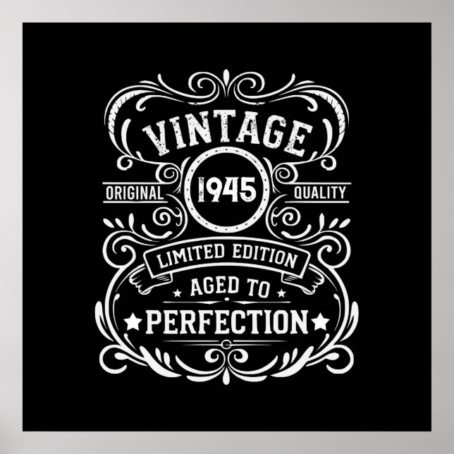 Affiche Fête d'anniversaire personnalisée quatre-vingts vi (Devant)