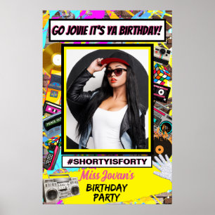 Affiche Fête d'anniversaire Rétro 80/90 sur Instagram Phot