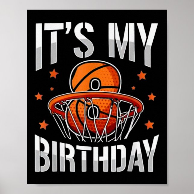 Affiche Fête d'anniversaire Sketll 8 ans (Devant)