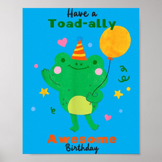 Affiche Fête d'anniversaire totalement géniale avec des gr (Devant)