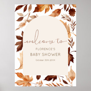 Affiche Fête de Baby Shower Tombez Amoureux