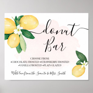 Affiche Fête de bar à beignets Mariage Shower de mariage C