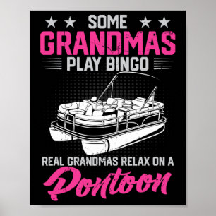 Affiche Fête De Bateau Grandmas Drôle Se Détendre Sur Un P