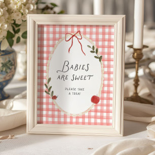 Affiche Fête de bébé Apple Les bébés sont doux