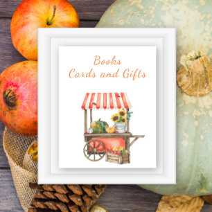 Affiche Fête de bébé citrouilles d'automne - cartes et cad