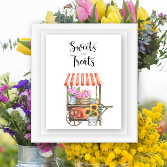 Affiche fête de bébé de fleurs d'agriculteurs - douceurs e (Créateur téléchargé)
