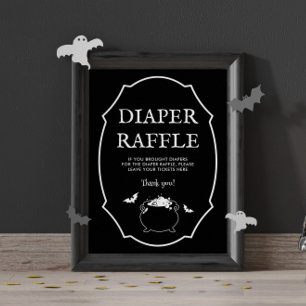 Affiche Fête de Bébé Gothique Halloween Noir Tirage au Sor