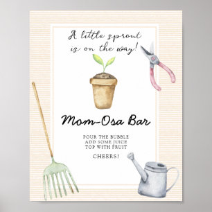 Affiche Fête de bébé pousse - Bar Momosa