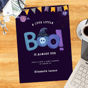 Affiche Fête de Bébé sur le thème d'Halloween, une fête ad