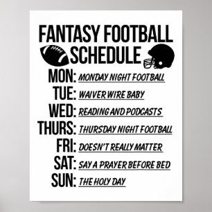 Affiche Fête de draft de football fantastique 