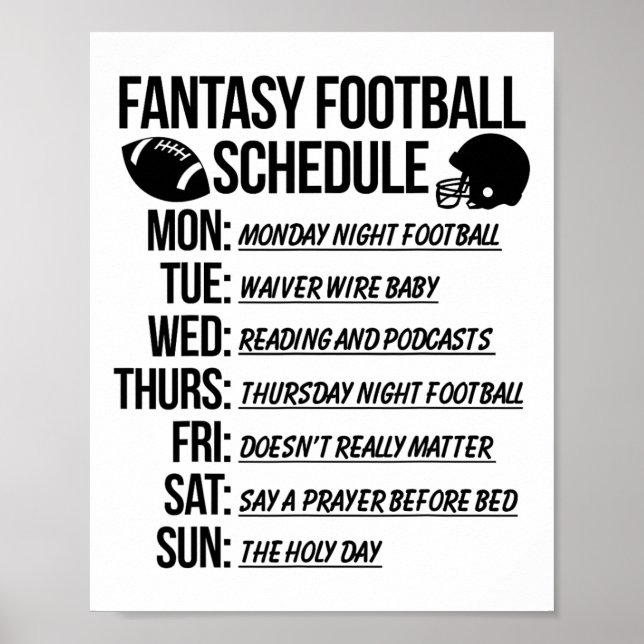 Affiche Fête de draft de football fantastique  (Devant)