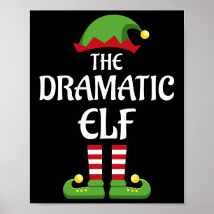 Affiche Fête de famille des elfes dramatique Noël