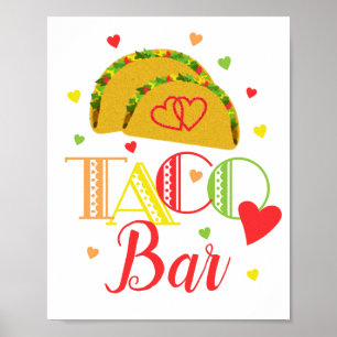 Affiche Fête de Fiançailles Taco Bar Fiesta Mexicaine