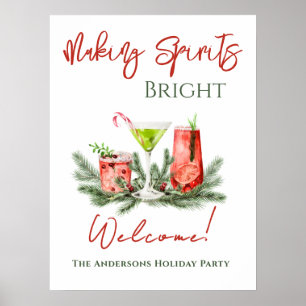 Affiche Fête de fin d'année Making Spirits Bright Bienvenu
