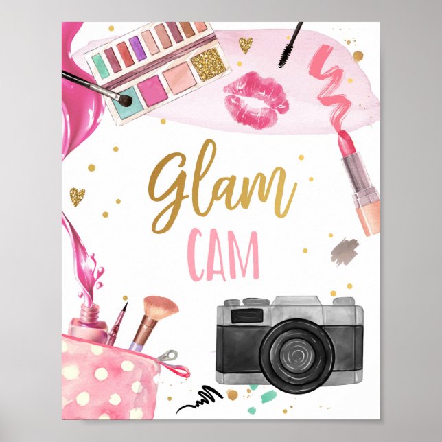 Affiche Fête de Glam Cam Spa Maquillage Glamour Fille Anni (Devant)