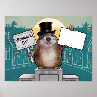 Affiche Fête de la Journée de la marmotte