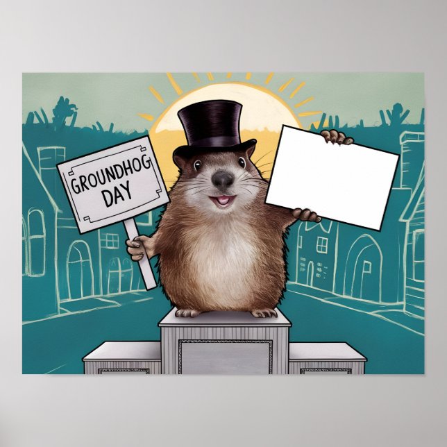 Affiche Fête de la Journée de la marmotte (Devant)