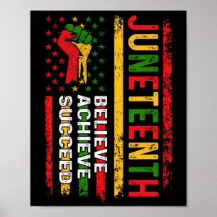Affiche Fête de la Juneteenth 2025 Jour de l'Indépendance