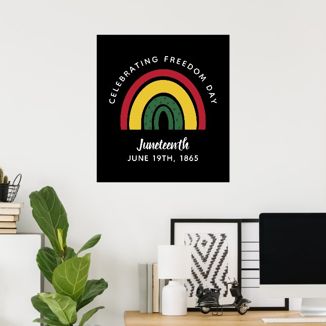Affiche Fête de la Liberté 1865 Arc-en-ciel (Bureau à domicile)