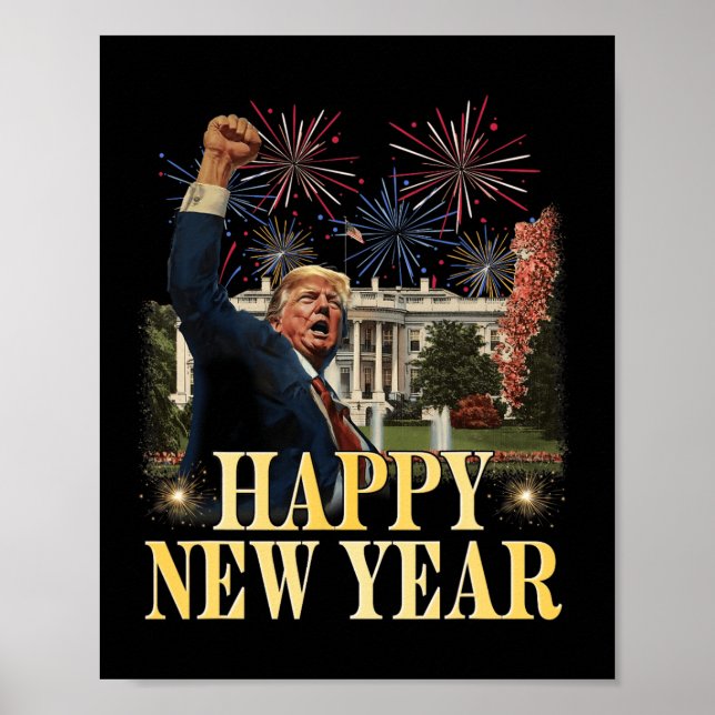 Affiche Fête de la Nouvelle Année 2025 Trump 2024 Reprenez (Devant)